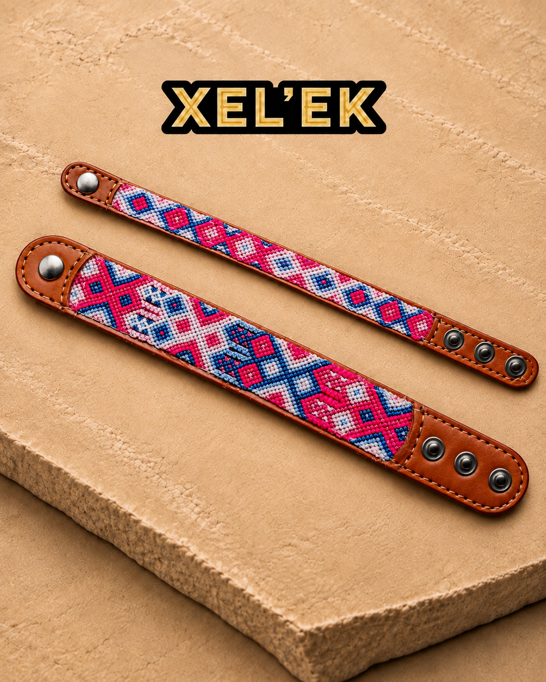 Pulseras delgada y gruesa con piel Borealis