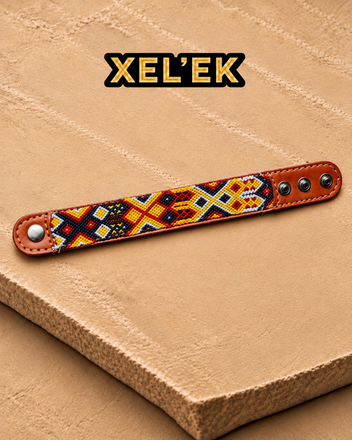 Pulsera gruesa con piel Kakaw